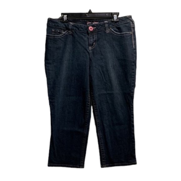 Women's Guess Jeans Dark Denim Blue Cropped Capri Jeans Size 34 EUC #0693 - Picture 1 of 9